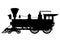 Silhouette steam locomotive