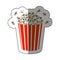 silhouette sticker of popcorn container