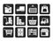 Silhouette Storage, transportation, cargo and shipping icons