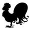 Silhouette of stylized rooster