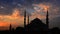 Silhouette Sultan Ahmed Mosque Blue Mosque