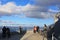 Silhouette sunset scenic from Mt. Hakodate ropeway, Hokkaido, Japan