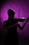 Silhouette of Teenage Girl Violinist