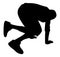 silhouette of a teenager doing a hip hop dance