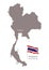 Silhouette of Thailand country map