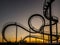 Silhouette of the Tiger & Turtle with a beautiful sky in the background in Duisburg Germany