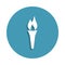 Silhouette Torch icon in badge style. One of Winter sports collection icon can be used for UI, UX