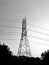 Silhouette Transmission tower as background