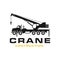 Silhouette transport crane logo