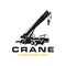 Silhouette transport crane logo