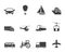 Silhouette Transportation and travel icons