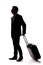 Silhouette of Traveling Businessman