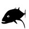 A silhouette of a trevally fish