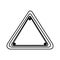 silhouette triangle shape traffic sign icon