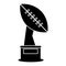 silhouette trophy winner ball shape american football