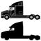 Silhouette of a truck Freightliner columbia.