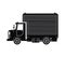 Silhouette truck mini cargo service transport