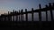 Silhouette of U Bein bridge in Amarapura