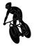 Silhouette vector cyclist