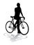 Silhouette vector cyclist