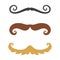 Silhouette vector mustache hair hipster curly collection beard barber and gentleman symbol fashion adult human facial