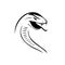 silhouette of venom snake logo design vector graphic design