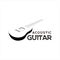 Silhouette Vintage Acoustic Guitar Strings Music Instrument piano logo design