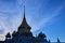 Silhouette of Wat Tri Mit temple, Bangkok, Thailand.