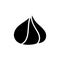 Silhouette Whipped cream. Outline icon of cone-shaped decorative element for dessert. Black simple illustration for menu cafe,