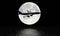 Silhouette of white passenger plane Flew past the full moon and the stars full of sky. The plane flew past the sea surface. The