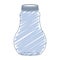 Silhouette wide glass bottle with blue stripes