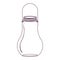 Silhouette wide glass bottle with handle