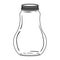 Silhouette wide glass bottle with lid