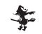 Silhouette of a witch on a broomstick