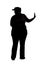 Silhouette of a Woman Doing a Stop Gesture