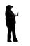 Silhouette of a Woman Doing a Stop Gesture