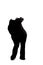 Silhouette of a Woman Doing a Stop Gesture