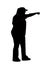 Silhouette of a Woman Punching Something