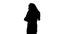 Silhouette of woman shivering