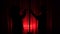 silhouette of woman sign papers on a dark red background. Contract with devil concept of selling soul. sign divorce