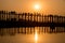 Silhouette wooden bridge