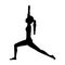Silhouette yoga high lunge crescent