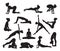 Silhouette Yoga poses