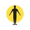 Silhouette young man training gymnastics logo design, vector graphic symbol icon illustration creative idea