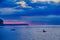 Silhouetted Boaters on Lake Michigan Near Ephraim, WI