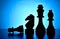 Silhouetted chess pieces