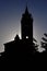 Silhouetted church at Monforte