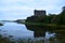 Silhouetted Reflection of Dunvegan Castle in Scotland