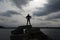 Silhouetted Teen in Cedar Point Scituate