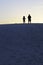 Silhouetted Tourists Watchin the White Sands Sunset